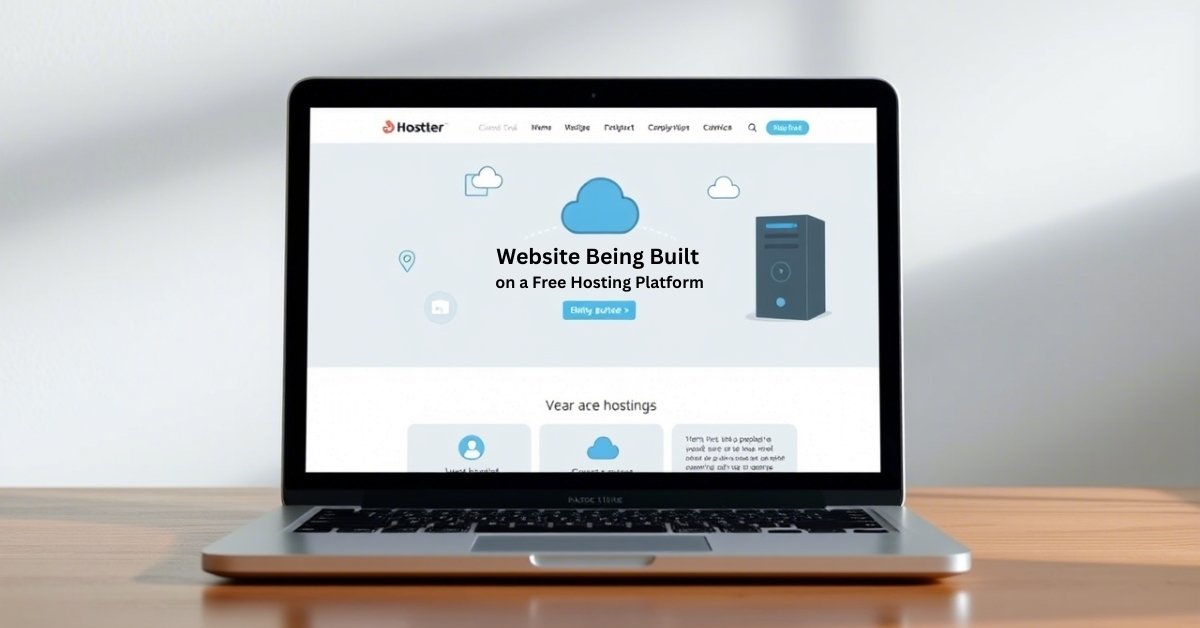 Website being built on a free hosting platform, showcasing how easy it is to get started. Is Free Hosting Really Worth It for your site?