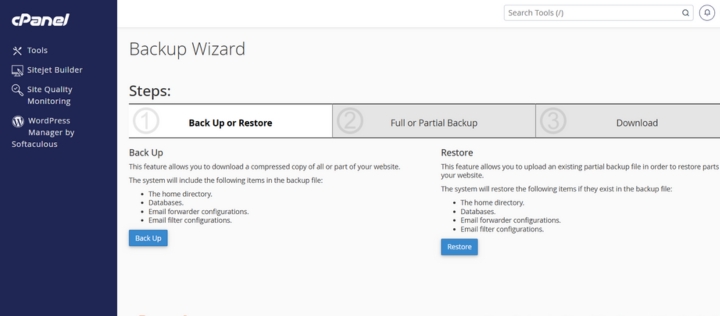 Learn how to use cPanel for website backup and restore with this step-by-step guide, covering WordPress Manager, Softaculous, and full or partial backup options.
