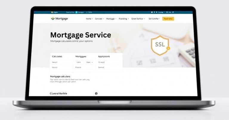 Best Hosting for Mortgage Services: Secure mortgage website with SSL and loan calculator features.
